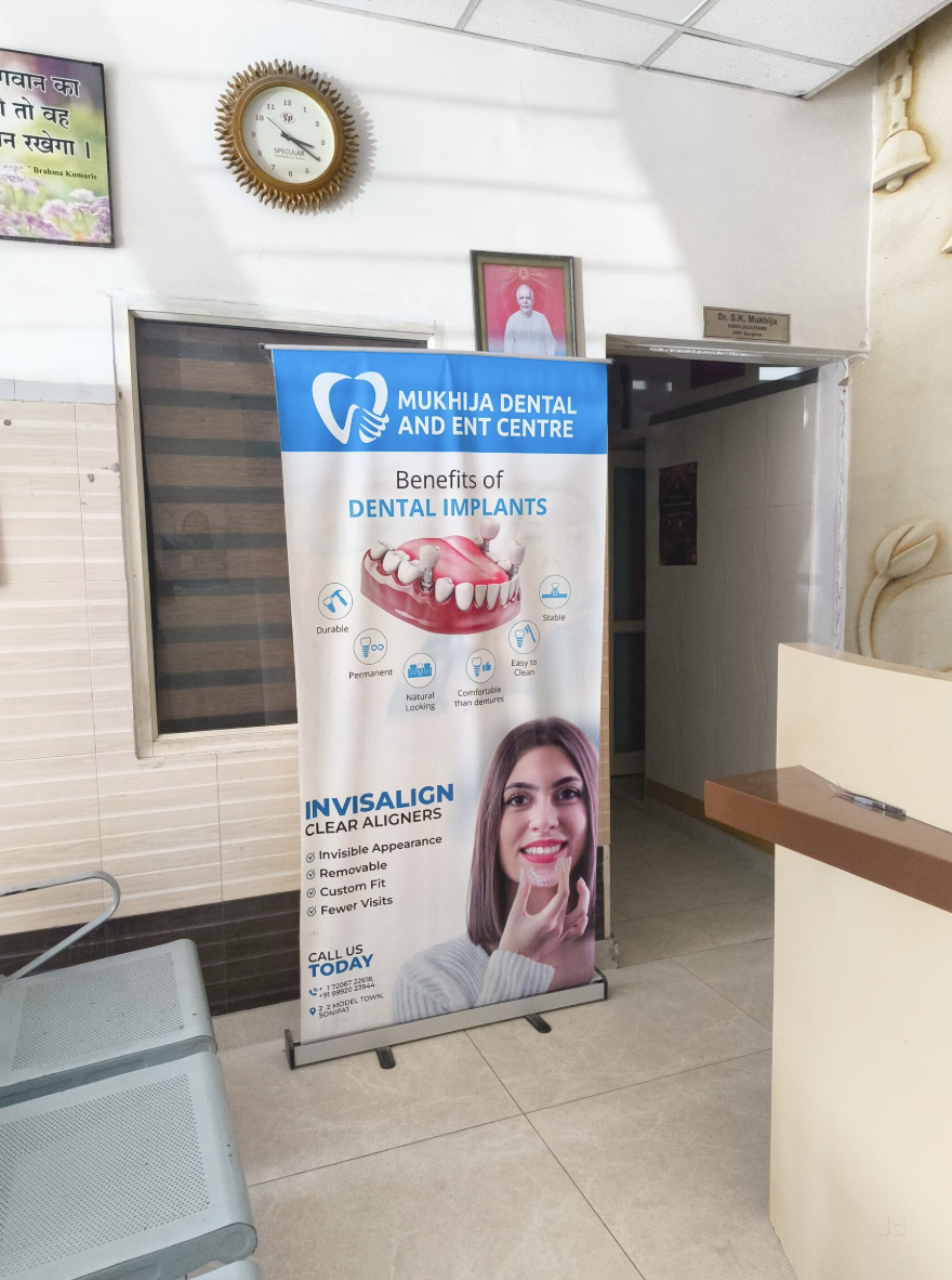 Reception desk at Mukhija Dental